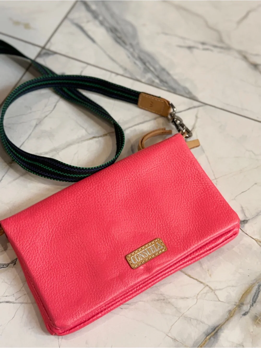 Consuela Charlie Uptown Crossbody Hot Pink Convertible Wristlet Bag
